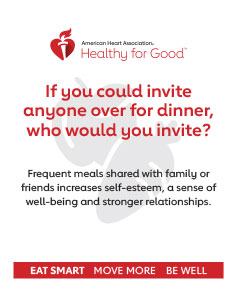 如果你可以邀请任何人共进晚餐，你会邀请谁?经常与家人或朋友共餐可以增强自尊心、幸福感和更强的关系。