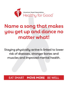 说出一首无论如何都能让你站起来跳舞的歌!保持身体活动可以降低疾病风险，强健骨骼和肌肉，改善心理健康。