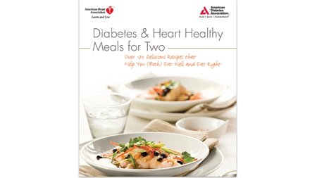 两个封面的糖尿病和心脏健康餐